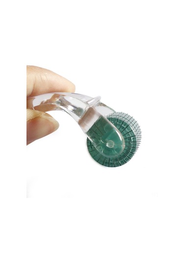 Vkemall Taşınabilir 192 İğneli Mikro İğne Rulosu - 0.2mm Yeşil Renkli Paslanmaz Çelik Yüzey İyileştirme Aracı