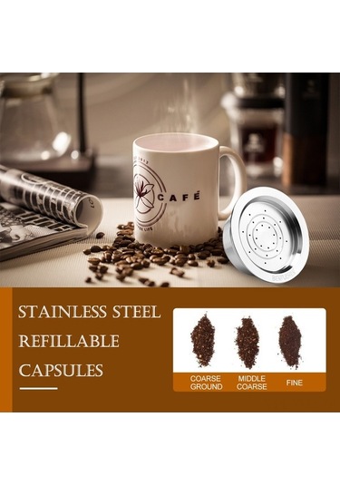 Dancemonkey Paslanmaz Çelik Kahve Kapsülü - Lavazza A Modo Mio Uyumlu Gümüş Gümüş