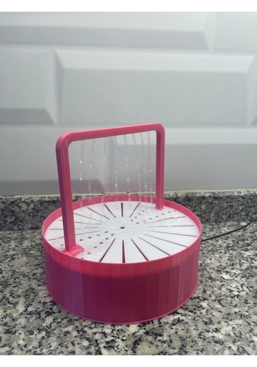 Otomatik Kuş Banyosu - Şeker Pembe - Muhabbet/sultan Papağanı Boyutu Kuşlara Uygun