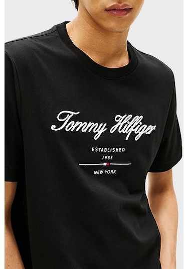 Tommy Hilfiger Erkek T Shirt Mw0mw33691 Bds Siyah Siyah