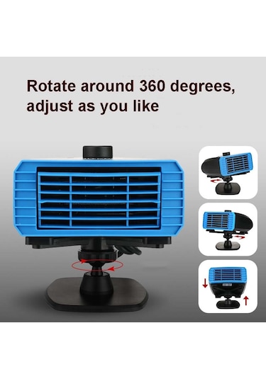 Araba 360 Derece Dönen Araba Isıtıcısı İçin 12v Çok Fonksiyonlu Isıtıcı, Stil: Temel Model