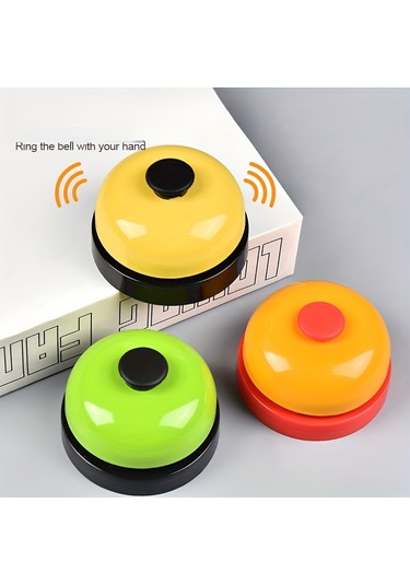 1 Adet Renkli Metal El Zili Pembe