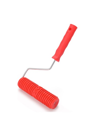 Youtek Kırmızı Rulo Boya Aleti, Desenli Duvar Dekorasyonu, Kauçuk Baskı Rulosu, Sanatsal Boya Uygulama Aracı