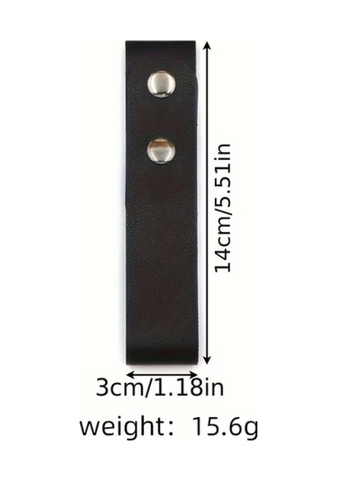 Willowhaven Siyah 1 Adet Yüksek Kaliteli Pu Yapay Deri Kamçı Karabina - Kemere Asmak İçin Siyah - 1 Adet