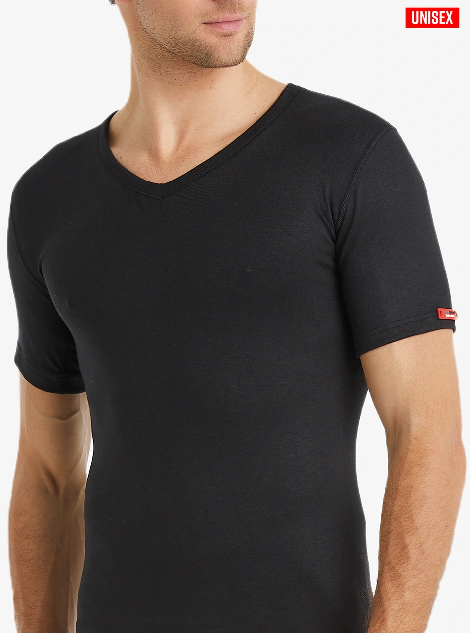 Black Spade Active Erkek Termal T-shirt Kısa 1263 Bej - Siyah