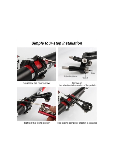 Symbee Gub G696 Çelik Alüminyum Bisiklet Metre Tutucu: Ayarlandırabilir Açı, Hafif Ve Dayanıklı, Çok Fonksiyonlu Metre Ve Aksesuar Uyumlu Siyah Siyah