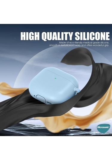Microsonic Aipods Uyumlu 4 Kılıf Askılı Mat Silikon Pembe