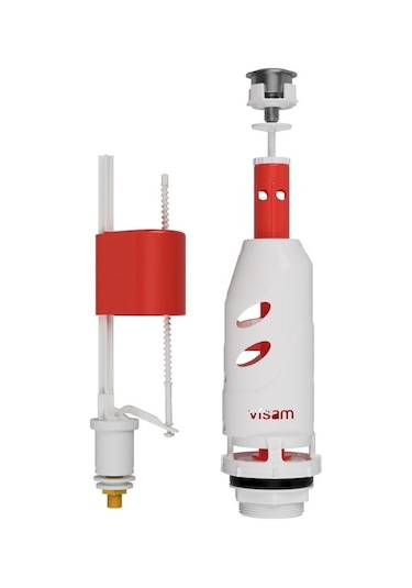 Visam PRA-880475-2119 Teos Basmalı Klozet Rezervuar İç Takım Kırmızı