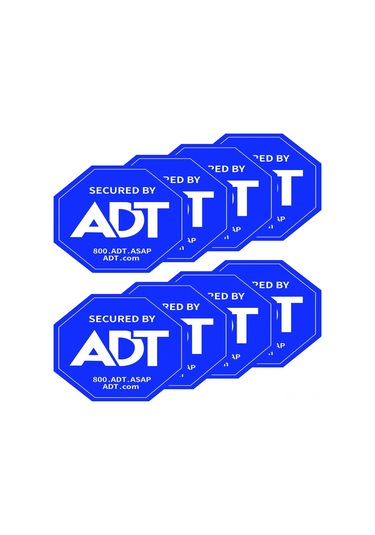 Shineyee Adt Güvenlik Stickerları 8 Adet - Çift Taraflı, Yüksek Kaliteli Baskı, Su Geçirmez, Uv Dayanıklı, Kalıcı Tutkal