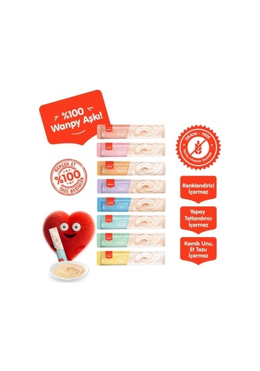 Wanpy Karışık 8 Lezzetli Sıvı Kedi Ödülü 25 X 14 Gr