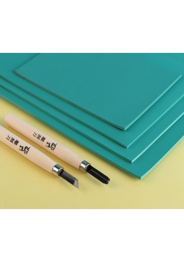 Mühürcüm Gravür Oyma Sanatı İçin Kauçuk Yumuşak Yeşil Levha Baskı Ofset