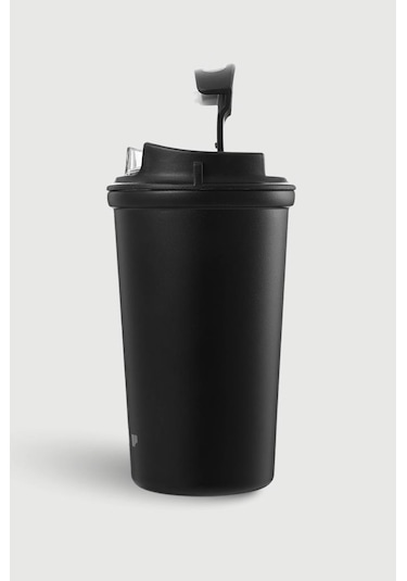 Stevig 4 Work Flip Open Coffee Mug Çelik Termos 400 Ml Black St-250 Siyah