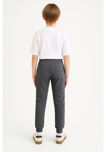 Erkek Çocuk Basic Jogger Paça Okul Eşofman Altı Ak-2350 Füme