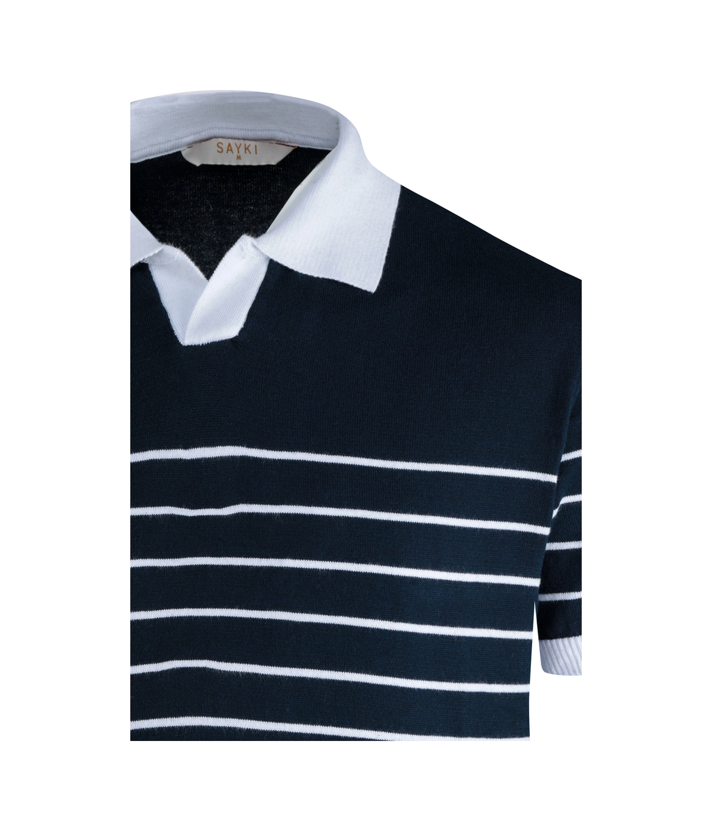 Hatemoğlu Lacivert Regular Fit Apaş Yaka Pamuklu Tişört 659126