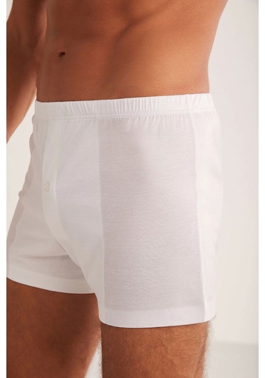 Kom Elite %100 Merserize Short Boxer Beyaz