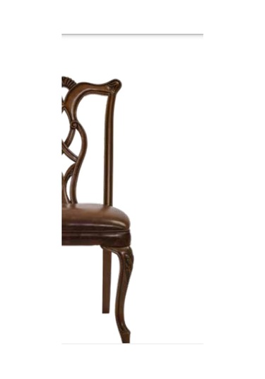 Bengimobilya Sandalye Kayın Ahşap Model Zus002 Kahverengi Suni Deri Parlak C