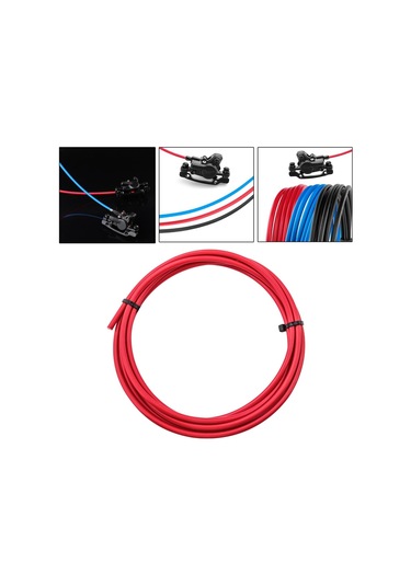 Dolıty Mtb Bisiklet Hidrolik Disk Fren Hortumu Kırmızı-3m-5mm Kırmızı