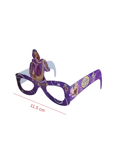 Rapunzel Temalı Kağıt Gözlük 6 Adet Parti Gözlüğü Tüm Yaşlar