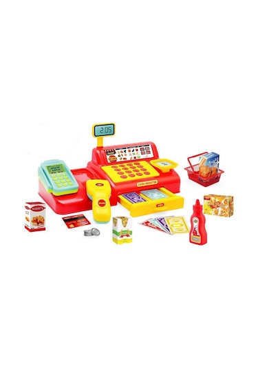 Shop-joy Süper Market Yazar Kasası 43 Parça Eğitici Yazar Kasa Oy