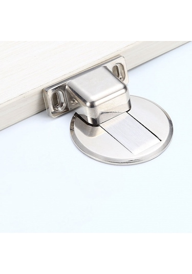 Çinko Alaşımlı Deliksiz Emiş Sessiz Güçlü Manyetik Kapı Stoper Fırçalanmış Çelik