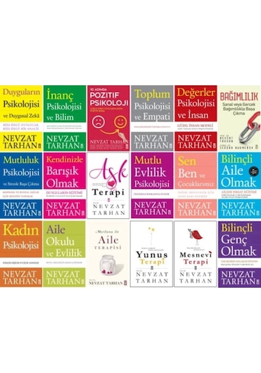 Nevzat Tarhan 18 Kitap Psikoloji Seti - Duygular - Inanç - Pozitif Psikoloji - Değerler - Bağımlılık