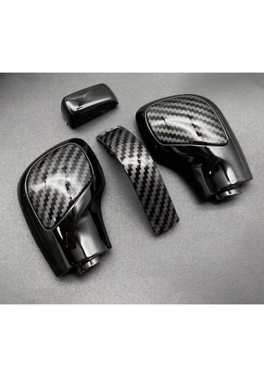 Golf 7 7.5 Leon 2013/2020 Passat B8 B7 2013-2020 Karbon Desenli Dsg Vites Topuzu Yenileme 4 Parça Parlak