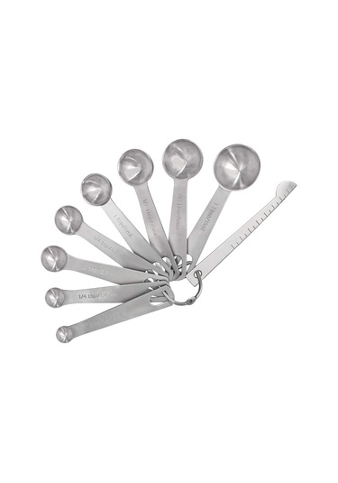 Kuru Ve Sıvı Malzemeleri Ölçmek İçin 9'lu Paslanmaz Çelik Ölçü Kaşıkları Seti