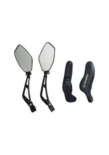 Bisiklet Ayna Takım Ve Barend Set Halinde Siyah