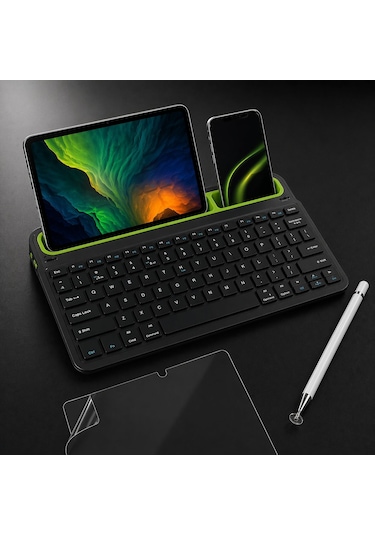 Gtx Jaculus 10.4 '' Uyumlu Set Standlı Bluetooth Klavye Stylus Kalem Ekran Koruyucu