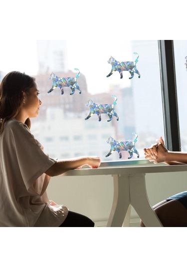 Suntek 4x Pencere Çıkartmaları Prizma Statik Sarılmak Kuşlar