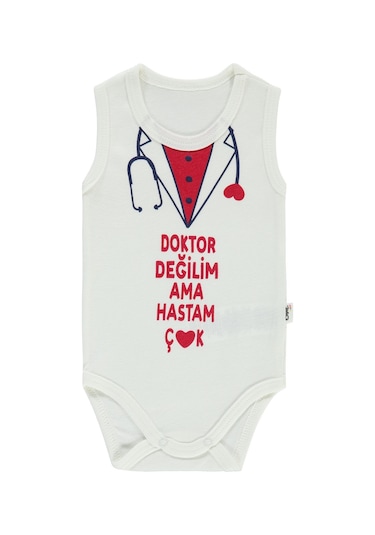 Civil Baby Erkek Bebek Çıtçıtlı Badi 18 Ay Ekru 147672372y31