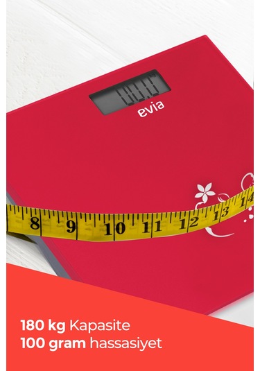 Evia Fokus EA-4107K 5 MM Dayanıklı Temper Cam Dijital Baskül Tartı