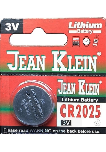 Jean Klein CR2025 Lityum Kartela Düğme Pil