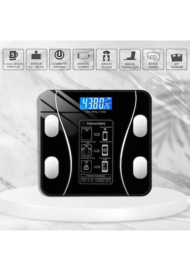 River World Bluetooth Bağlantılı Yağ Ölçebilen Akıllı Tartı