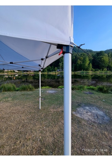 3x3 M 40 Mm Altıgen Gazebo Tente Beyaz