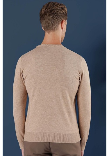 Tr 858 Slim Fit Bej Klasik Triko Bej