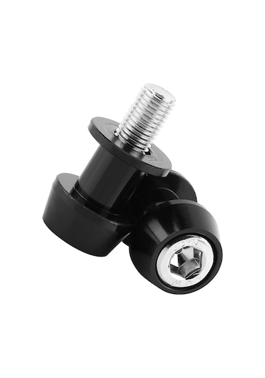 Konesam Motosiklet Cnc Alüminyum Arka Ayak Spoolları, 10mm Siyah, Sabit Konforlu Park Etme, Dayanıklı, Kolay Kurulum 1 Çift