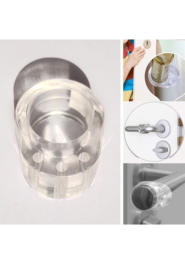 Kapı Kolları İçin Duvar Koruyucusu 6'lı Paket Şeffaf