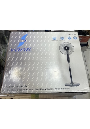 Ayaklı Vantilatör 60w 4 Kademeli Siyah