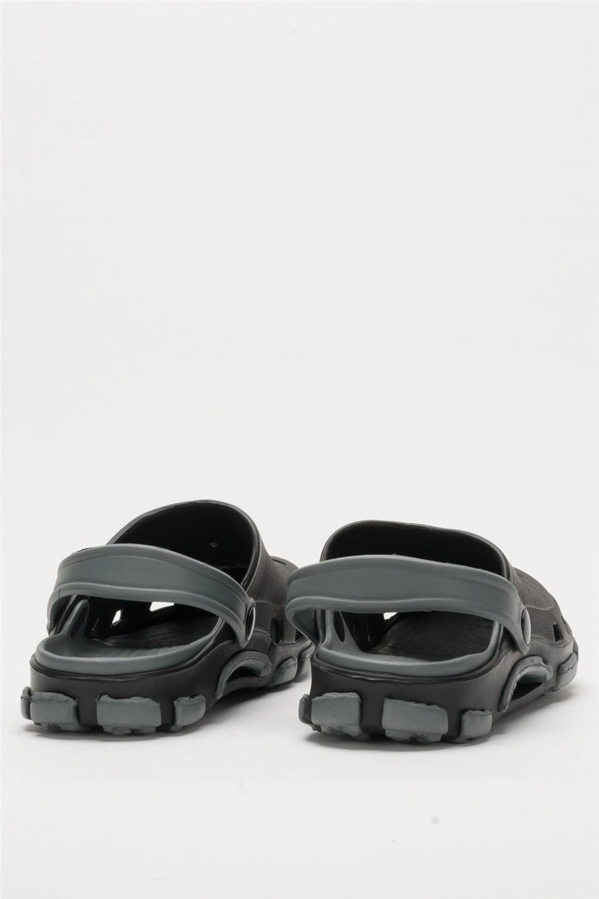 Unisex Çift Tabanlı Ortopedik Hemşire Doktor Aşçı Laboratuvar Deniz Havuz Terliği Sandalet Siyah - Füme Siyah - Füme