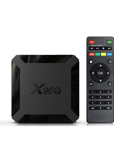 Lemestar X96q Android 10.0 Tv Kutusu, Allwinner H313 Çipi, 4k Ve 3d Oynatma Desteği, 2gb+16gb Hafıza, İngiliz Standardı, Siyah