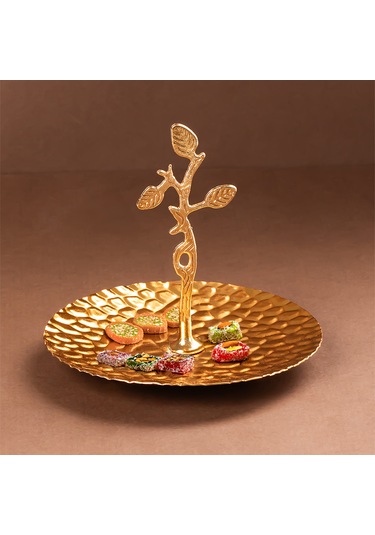 Porsima 4324 Gold Metal Mini Sunumluk- Mini Şekerlik Lokumluk