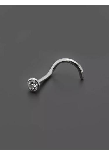 Markiz Taşlı Gümüş Burun Pirsingi 229742030 Gümüş