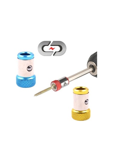 Matkap Kafası Bit Vida Için Kırmızı Evrensel Halka 6.35mm Korozyon Önleyici Tornavida Manyetik Manyetik Sürücü Şaft Halkası 1/4 ''aksesuarlar 7436