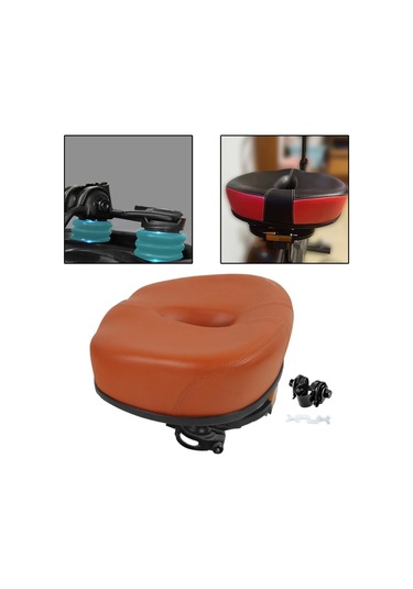 Suntek Elektrikli Bisiklet Sele Kalınlaştırılmış Kahverengi