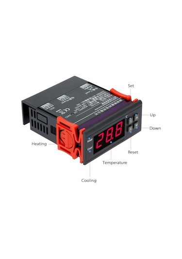 Xiyyadms Mh1210a 12v 10a Mini Sıcaklık Kontrol Cihazı - Isıtma/soğutma, -40 C-120 C, Hassas Led Ekran