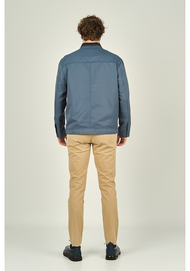 Lucas Erkek Hakim Yaka Cep Detaylı Mevsimlik Spor Mont 2734 Indigo Indigo İndigo