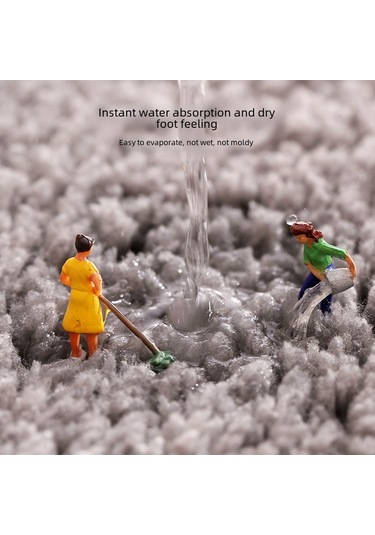 Mufunye Ev İçin Yaprak Desenli Florya Paspas - Oturma Odası, Giriş, Banyo, Mutfak Anti Kayma Mat - 40x60 Cm Yumuşak Ve Temizlenmesi Kolay Diğer