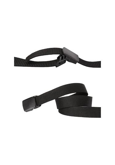 Çantachım Anti Alerjik Plastik Tokalı Taktikal Tarz Bez Kemer Siyah