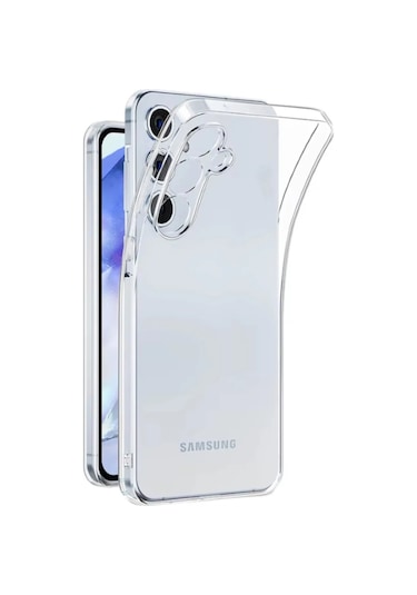 Logis Samsung Galaxy Uyumlu A56 Kılıf Süper Silikon Şeffaf Şeffaf